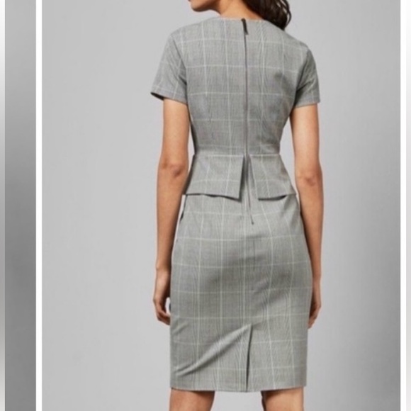 Ted Baker Ariia Working Title Glen Plaid Peplum Dress  | Size 1 (US 2–4) | NWT - Picture 3 of 12